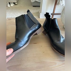 Black Leather Chelsea Boot